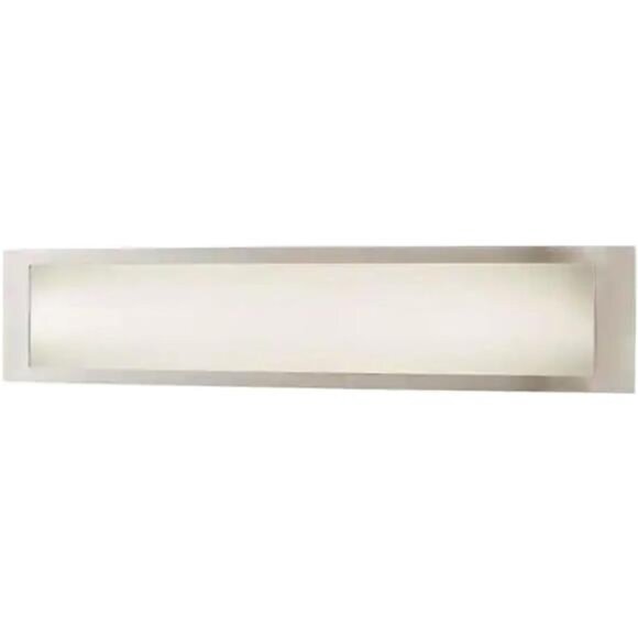 Woodbury 24.6 in. 1-Light Brushed Nickel Integrated LED Bathroom Vanity Light Ba